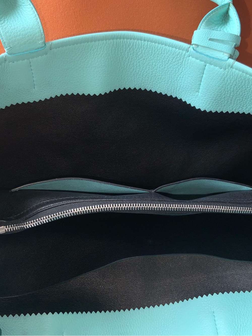 Tiffany & Co. Leather Tote with $$$ Stripe Leather Strap (Retired) - Picture 15 of 16